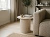 LARUSSO table basse ronde 50 cm travertin