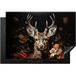 Plaque de protection pour cuisinière à induction Cerf Fleurs Nature Botanique Accessoire de cuisine 78x52 cm