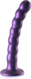 Shots Ouch! OU823MPU Beaded G-Spot Dildo 16.5 cm Metallic Purple