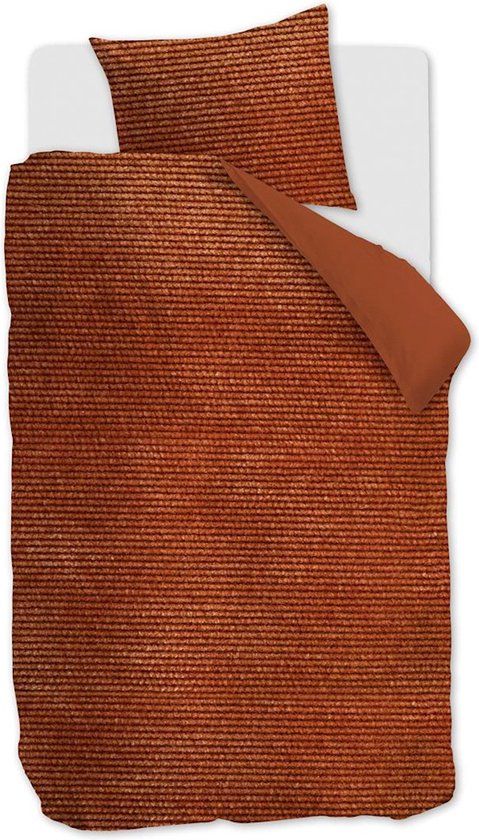 At Home by BeddingHouse Cosy Corduroy Dekbedovertrek - Eenpersoons - 140x200/220 cm - Terra