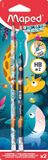 Maped Office Maped Grafietpotlood Jungle Fever HB met Gom | Blister van 2 stuks | Assorti