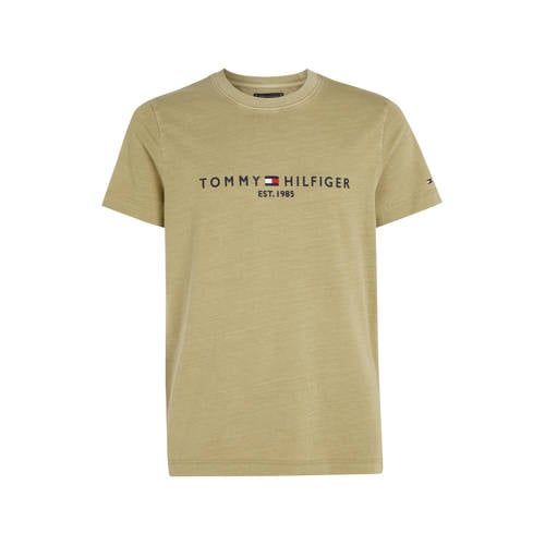 Tommy Hilfiger T-shirt met printopdruk faded olive