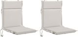 vidaXL 2-delige Hoogrug Kussen GEMERT 2 pcs 100% Polyester Wit