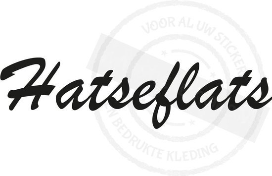 Stickertoko.nl Auto sticker Hatseflats | Zwart | 10cm |