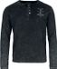 Black Premium by EMP Zwarte blouse met lange mouwen, knoopsluiting en custom wash - Heren - XXL