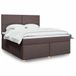 Maison Exclusive - Lit boxspring avec matelas, marron foncé, 180 x 200 cm, tissu