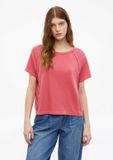 s.Oliver T-shirt Koraal Katoen Ronde Hals Korte Mouw Aansluitend Casual Vrouwen 48