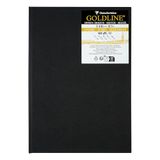 Clairefontaine 34297C Goldline Schetsboek - A5 - 40 Vellen Ivoor Tekenpapier - 140g - Zwarte Kaft