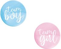 Unique - 10 speldjes Team Boy / Team Girl roze en blauw voor gender reveal