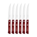 Domestic by Mäser, Serie Polywood, steakmessen 21 cm in 6-delige set, stijlvol steakbestek van roestvrij staal