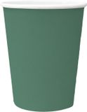 PAW decor Papieren bekers donkergroen 250 ml – set van 8