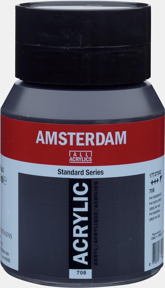 Amsterdam Standard Acrylverf 500ml 708 Paynesgrijs