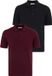 Felix Hardy Polo Shirt Korte Mouwen 100% Katoen - 2 Pack Heren Black-Bordeaux - L