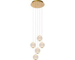 Lucide CINTRA - Hanglamp - Ø 32 cm - LED Dimbaar - 5x4,7W 2700K - Transparant