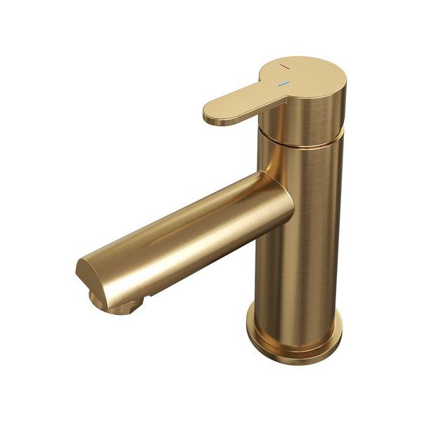 Brauer Gold Edition Wastafelmengkraan laag model HD4 ColdStart messing geborsteld goud 5-GG-001-HD4