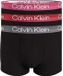Calvin Klein trunks (3-pack) - heren boxers kort - zwart met gekleurde tailleband