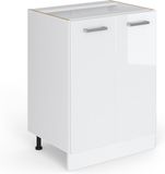 Vicco R-Line Keukenonderkast – 60 cm zonder werkblad Wit Hoogglans