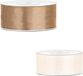 Bellatio Decorations 2x Rollen Satijn Cadeaulint/Sierlint - 2.5 cm x 25 meter - Warm Wit en Goud