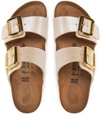 Birkenstock Slipper Sydney Cushion Buckle Pearl White