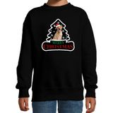 Bellatio Decorations Dieren kersttrui labrador zwart kinderen - Foute honden kerstsweater 5-6 jaar (110/116)