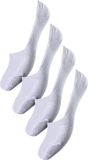 PIECES 4-paar invisible footies sneaker sokken - Katoenen onzichtbare kousenvoetjes - 39/41 - Wit