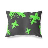 BonaMaison Neon Groen-Rook Decoratieve Kussensloop, Kussenhoezen Bank, Decoratieve Kussenhoesjes, Kussensloop; Sofa, Slaapkamer, Kantoor, Auto 45x60 Cm - Ontworpen en vervaardigd in Turkije