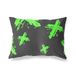BonaMaison Neon Groen-Rook Decoratieve Kussensloop, Kussenhoezen Bank, Decoratieve Kussenhoesjes, Kussensloop; Sofa, Slaapkamer, Kantoor, Auto 45x60 Cm - Ontworpen en vervaardigd in Turkije