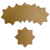 Pack Bruine Kraft Sterren 150 x 150mm