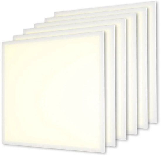 HOFTRONIC 6x LED Paneel - 62x62 cm - 36 Watt - 4860lm - 3000K warm wit