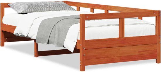 vidaXL Slaapbank - 80x200 cm - Massief Grenenhout - Wasbruin