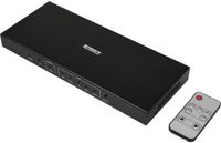 SpeaKa Professional SP-HDPS-300 Commutateur HDMI 5 ports Avec télécommande, Avec boîtier métallique, Affichage LED, Contrôlable via PC 3840 x 2160 Pixels