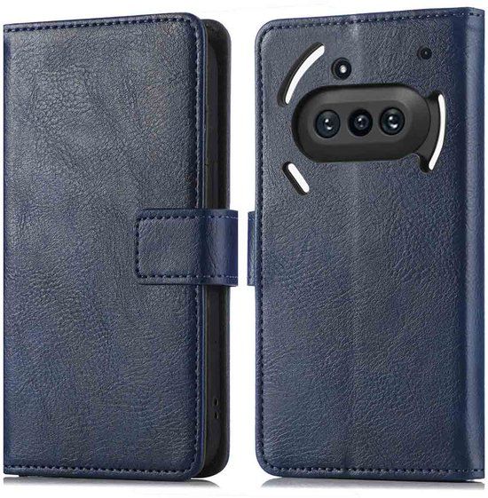 imoshion Hoesje - Geschikt voor Nothing Phone (3a) - Luxe Bookcase - Donkerblauw