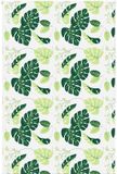 vidaXL Doucherolgordijn Groene bladeren Textiel 150x240 cm