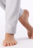 SCHIESSER Lange pyjama van katoen voor dames, gestreept, zilvergrijs/melange, maat 38