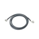 Fackelmann Toevoerslang voor servies en wasmachine, rubber, grijs, 250 x 3 x 1,5 cm