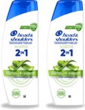 Head & Shoulders Shampoo 2-en-1 Anti-roos gevoelige hoofdhuid - 300 ml - Voordeelverpakking - 2 stuks