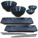 Tognana Jap, sushi-set, 8-delig, porselein, blauw