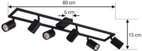 Lindby - Buitenspot - 6-lichts - IJzer - H: 15 cm - GU10 - Zwart