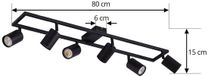 Lindby - Buitenspot - 6-lichts - IJzer - H: 15 cm - GU10 - Zwart