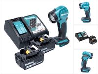 Makita DEADML 815 RG LED-accu-handlamp 14,4 - 18 V 160 lm + 2x accu 6,0 Ah + oplader