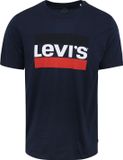 Levi's T-shirt Logo Donkerblauw Heren Maat L Slim-fit