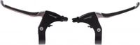 Saccon Cycletech Saccon Remhendel set - aluminium - zwart/zilver - vier-vinger ontwerp - 10 cm grip - 22.2 mm klem - set van 2