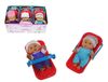 HIPO Poupée dans porte-bébé, 18 cm, modèle 9905-11, HIPO p6 mix, prix par pièce.