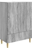 vidaXL Dressoir Grijs Sonoma 66 x 34,5 x 95 cm Bewerkt hout