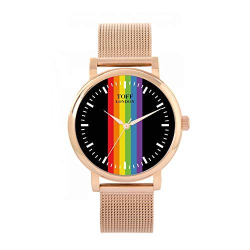 Toff London Pride Linear Black Batons Horloge - 5059656019046