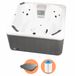 W’eau Skye Luxe Spa - Jacuzzi carré - 4 personnes - 12 jets de massage - Plug & Play - Inclusief couverture et tapis de sol - Noir - 160 cm