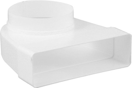 Nedco BV Overgangsstuk haaks ø 125mm-204x60mm kunststof wit