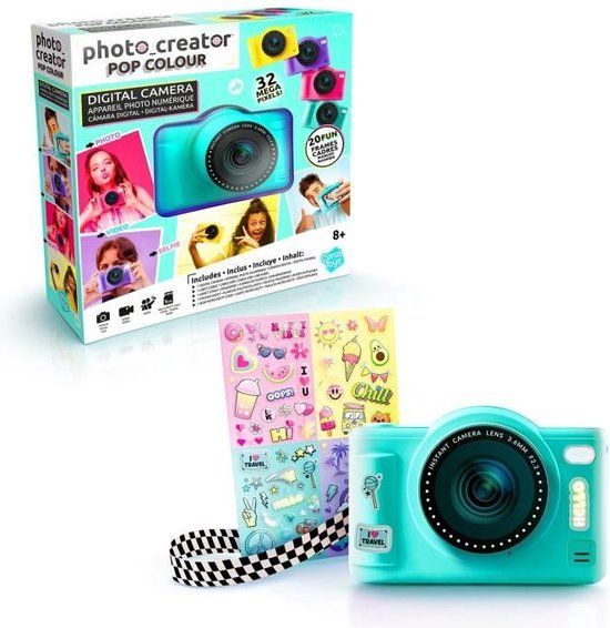Photo Canal Toys Photo Creator Pop Digitale Camera Kleur Groen Inclusief 32GB SD-kaart