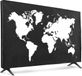 kwmobile TV hoes voor 55" TV cover - Beschermhoes voor televisie - Wereldkaart design in wit/zwart