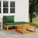 Maison Exclusive - Ensemble de salon 3 pièces pour jardin avec coussins, en bois d'acacia massif